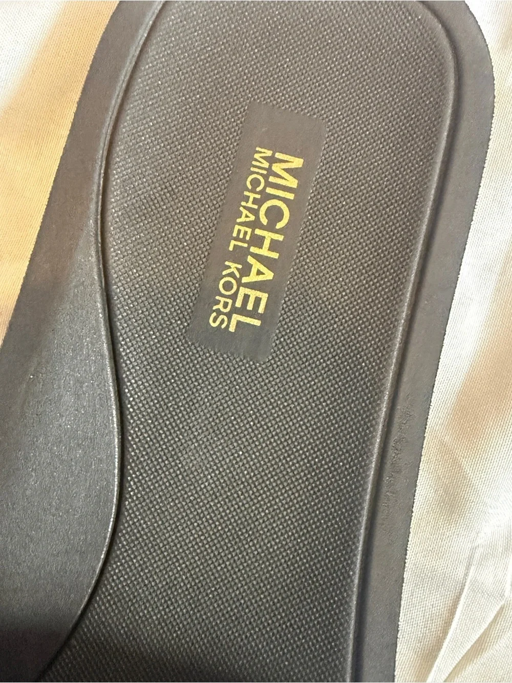 Michael Kors Women's Brown MK Logo Slide Sandals